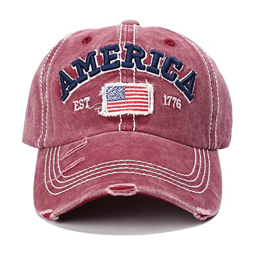 Gorra De Béisbol Con Bandera De Estados Unidos Eagles Est 17