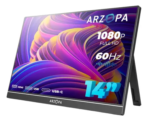 Monitor Portatil 14 Pulgadas 1080P Hdr Ips 60H A1 Gamut Slim
