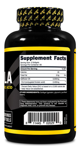 Suplemento Primaforce Cla 2400 Mg Max Cla 180 Cápsulas Bland