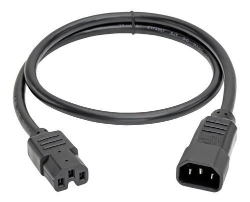 Cable Poder Ups Pdu C14 Macho A C15 Hembra 3x14 Awg 3mts