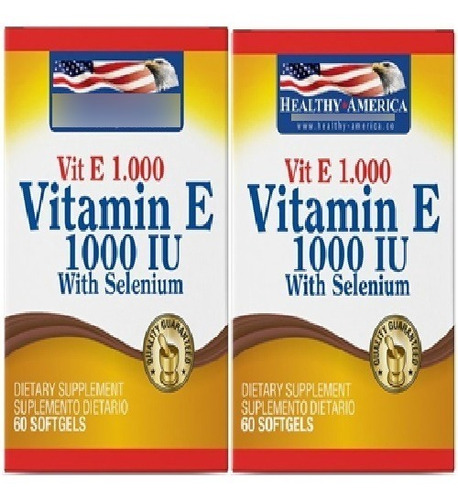 2 Vitamina E 1000 Iu 60soft - Unidad a $2433