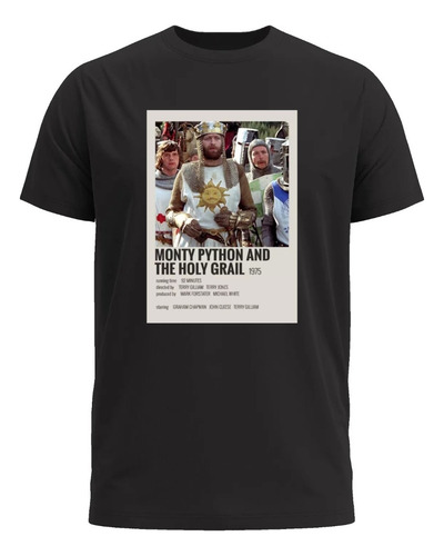 Camiseta Preta Monty Python Em Busca Do Calice Sagrado U81