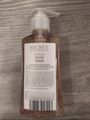 Gel Anti Acne Limpiador Secret Botanique Piel Normal 221ml