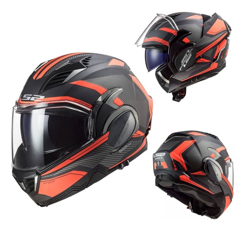 Casco Ls2 Valiant 2 Abatible Moto Revo Con Mochila Regalo 