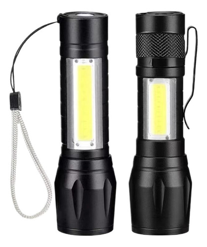 2pcs Mini Linterna Led Cob De Aluminio