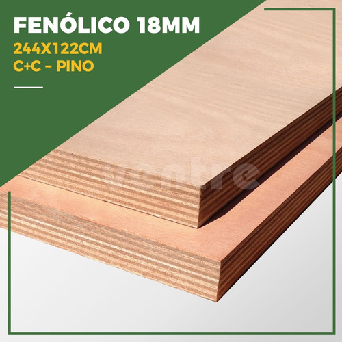 Fenólico 18mm 244x122cm C+c Pino - 1 Cara Buena
