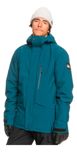 Campera Quiksilver Snow Hombre Mission Solid Petro Cli