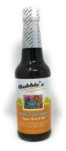 Robbies Natural Products Salsa Worcestershire, 10 Oz