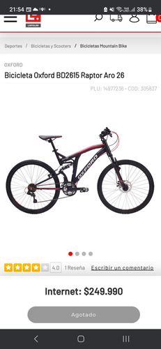 Bicicleta Oxford Raptor Aro 26 