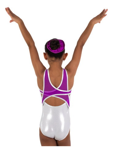 Leotardo Gimnasia Gilling Activewear Spark Plateado 8