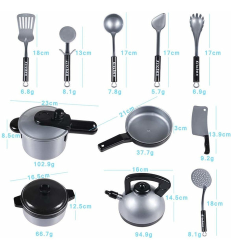 Juego De Juegos De Cocina Para Niños, Juego De Ollas Y...