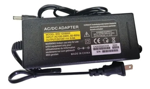 Adaptador Corriente 12 Voltios 5 Amperios + Pulpo 1*8