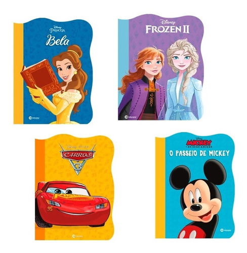 Coleção Livros Recortados Disney Com 4 Livros