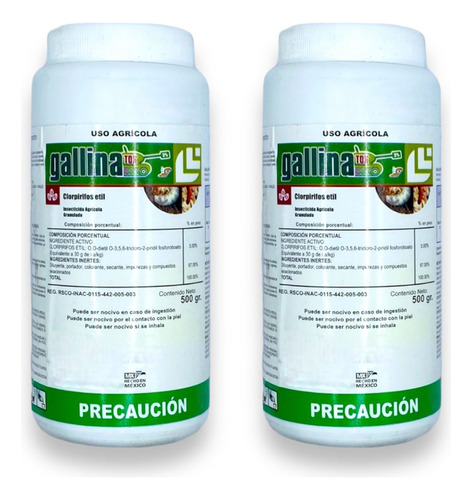  Gallina Ciega Insecticida Veneno Para Gusano Gallinatox 1kg