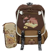 Comprar Mochila Escolar Capybara Capibara + Cartuchera Capibara3 D Marrón Capibara
