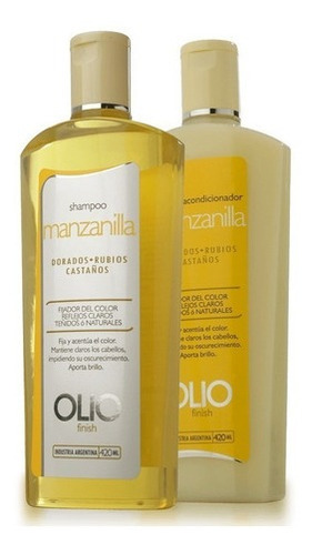 Kit Olio Shampoo Acondicionador Manzanilla Reflejos Color