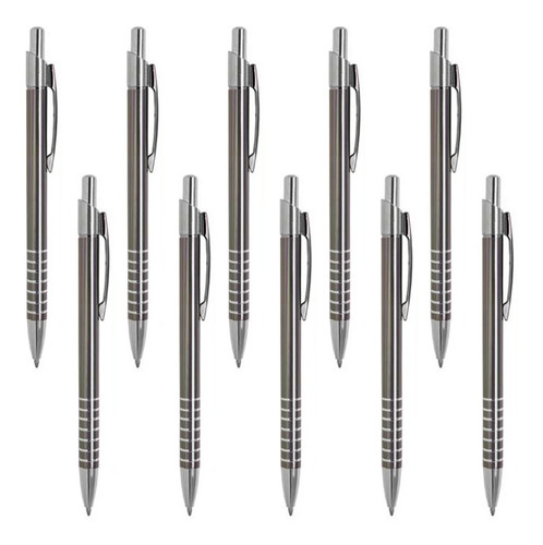 Paquete De 10 Bolígrafo De Aluminio Con Clip Metálico