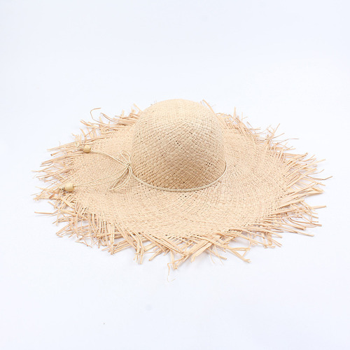 Gorra De Sol Para Mujer, Diseño Bohemio, Plegable, De Paja,