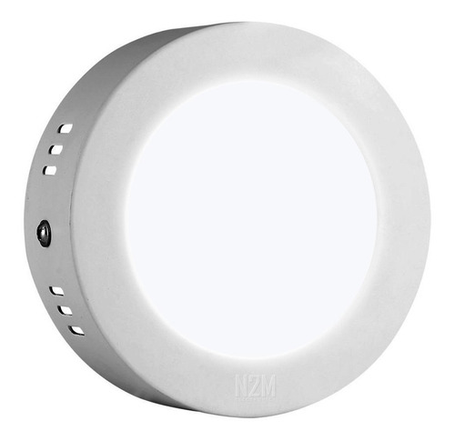 Plafon Led Spot Redondo Aplicar 6w Panel Blanco Frio Nb