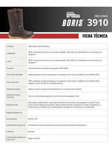 Botas discount petroleras boris