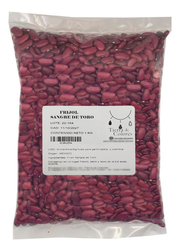 Frijol Sangre De Toro 1 Kg Alimenticio Y Semilla De Siembra