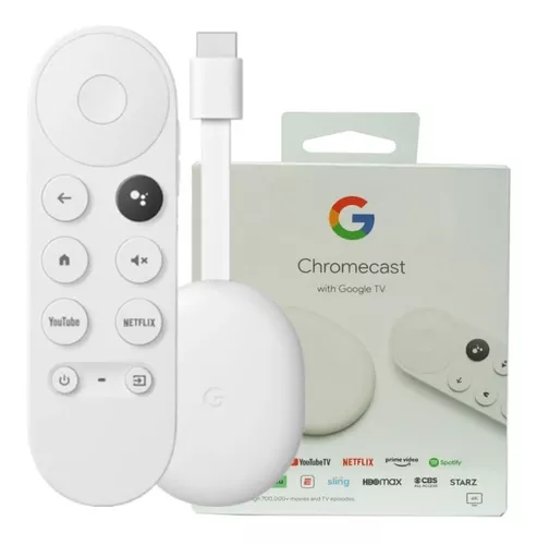 Convertidor a Smart TV Google Chromecast 4ta generación 4K UHD 2160P  incluye control remoto