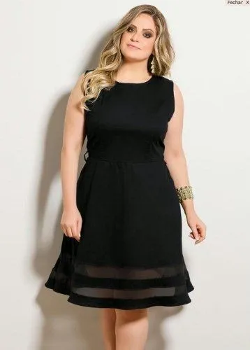 Vestido simples plus best sale size