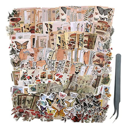 Scrapbooking Stickers Kit, 200 Pieces Vintage Scrapbook...