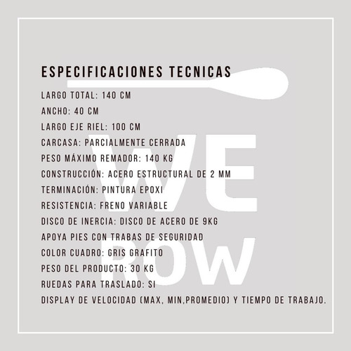 Simulador De Remo Ergométrico- We Row