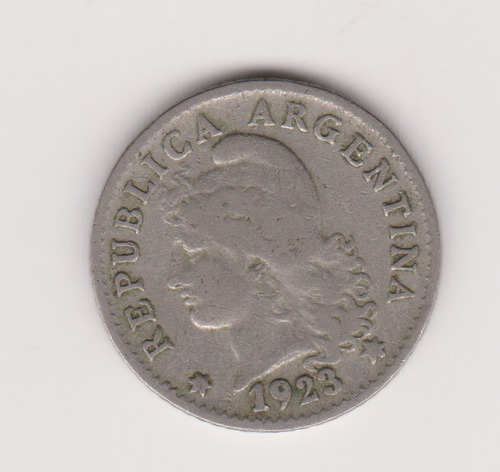 Moneda Argentina 5 Ctvs 1923 Janson 154 Buena +