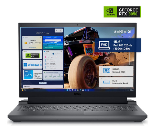 Laptop Dell Gaming Nbg15 Ci5 13450hx Rtx 3050 8gb Ram 512ssd
