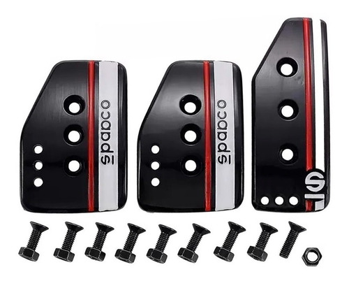 Set 3 Cubre Pedales Deportivo Tunning Racing Auto