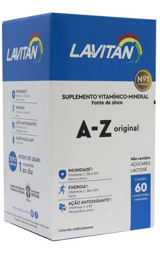 Suplemento Vitamínico Y Mineral Lavitan  A-z 60 Comprimidos