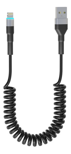 Cable Lightning En Espiral Compatible Con Apple Carplay [cer