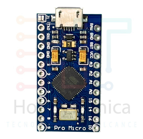 Imagen 2 de 10 de Pro Micro Mini Mcu Leonardo Atmega32u4 5v Usb 16mhz Hobb