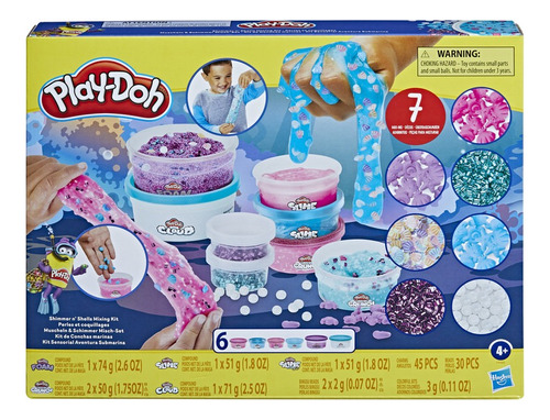 Kit De Masas Play-doh Mezclas Conchas Marinas Color Varios