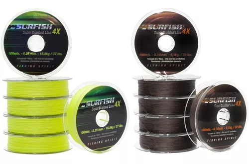 Multifilamento Surfish Braided Line 4x 0.20mm 29lb 100m