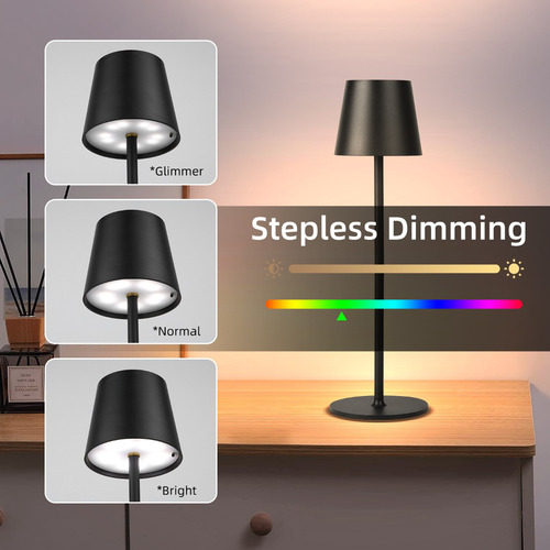 Lámpara De Mesa Led Moderna Recargable Usb Lamp Rgb