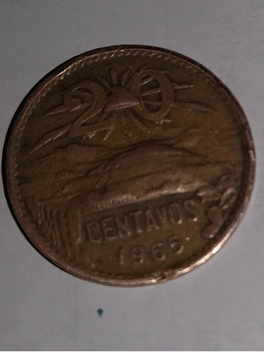 Moneda De 20 Centavos 1965 ( México )