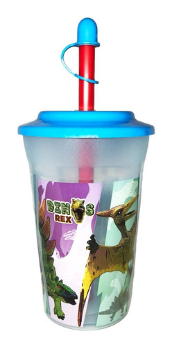 Vaso Infantil Con Sorbete Dino Rex Diseños