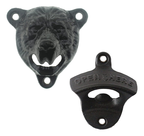 Abridor De Botellas Con Cabeza De Oso Negro De Luwanburg Mon