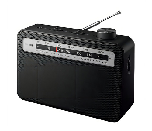 Radio portátil AM/FM Philips TAr2506 127V Analogica Portatil Negro