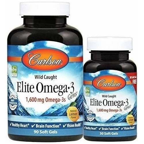 Omega 3 Gems Elite 1600 Mg Carlson Epa Y Dha 120 Cap