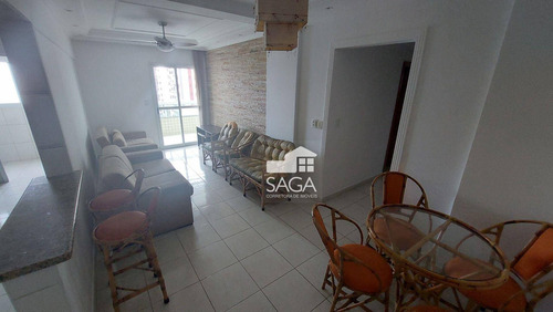 Imagem 3 de 30 de Vista Para O Mar! Mobiliado! Apartamento Com 2 Dormitórios À Venda, 85 M² Por R$ 435.000 - Vila Guilhermina - Praia Grande/sp - Ap4494