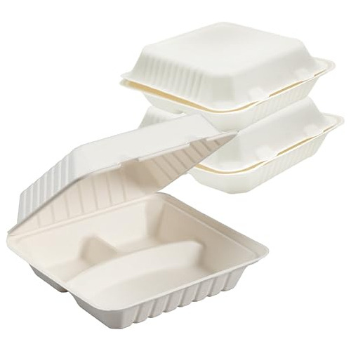 Perfectware 100% Compostable 3 Comp Take Out Food Czz7v