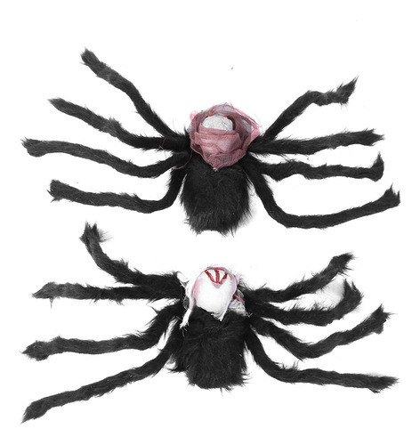 Decoración Falsa De Halloween Spider, 2 Piezas, Accesorios D