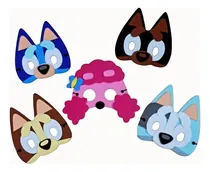 Comprar 45 Antifaces Mascaras Bluey - Goma Eva
