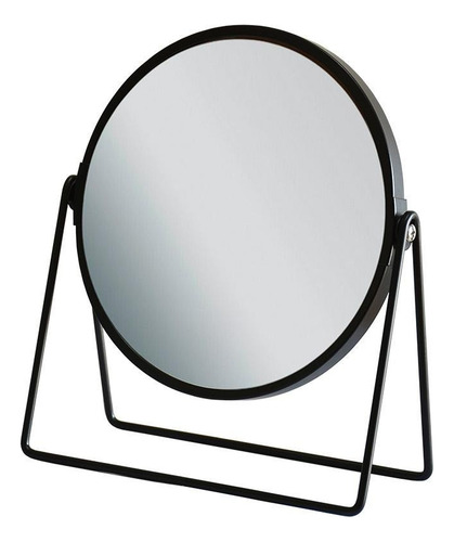 Espejo De Mesa Con Aumento Dorado Negro Plata