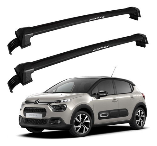 Barras De Techo Eqmax New Wave Peugeot 208 Citroën C3 Negro