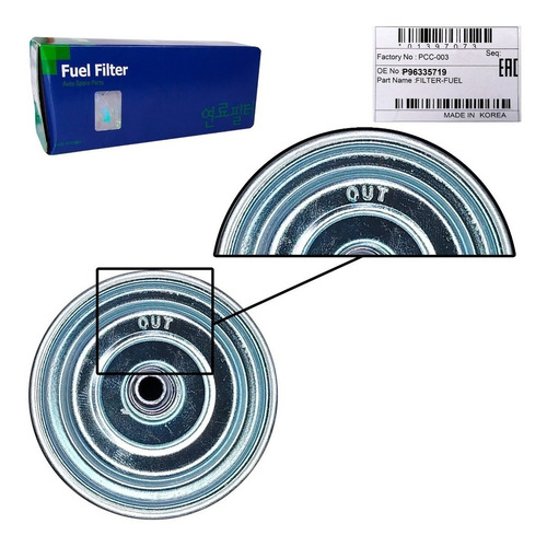 Imagen 7 de 8 de Filtro Gasolina Spark 2008 2009 2010 2011 Original